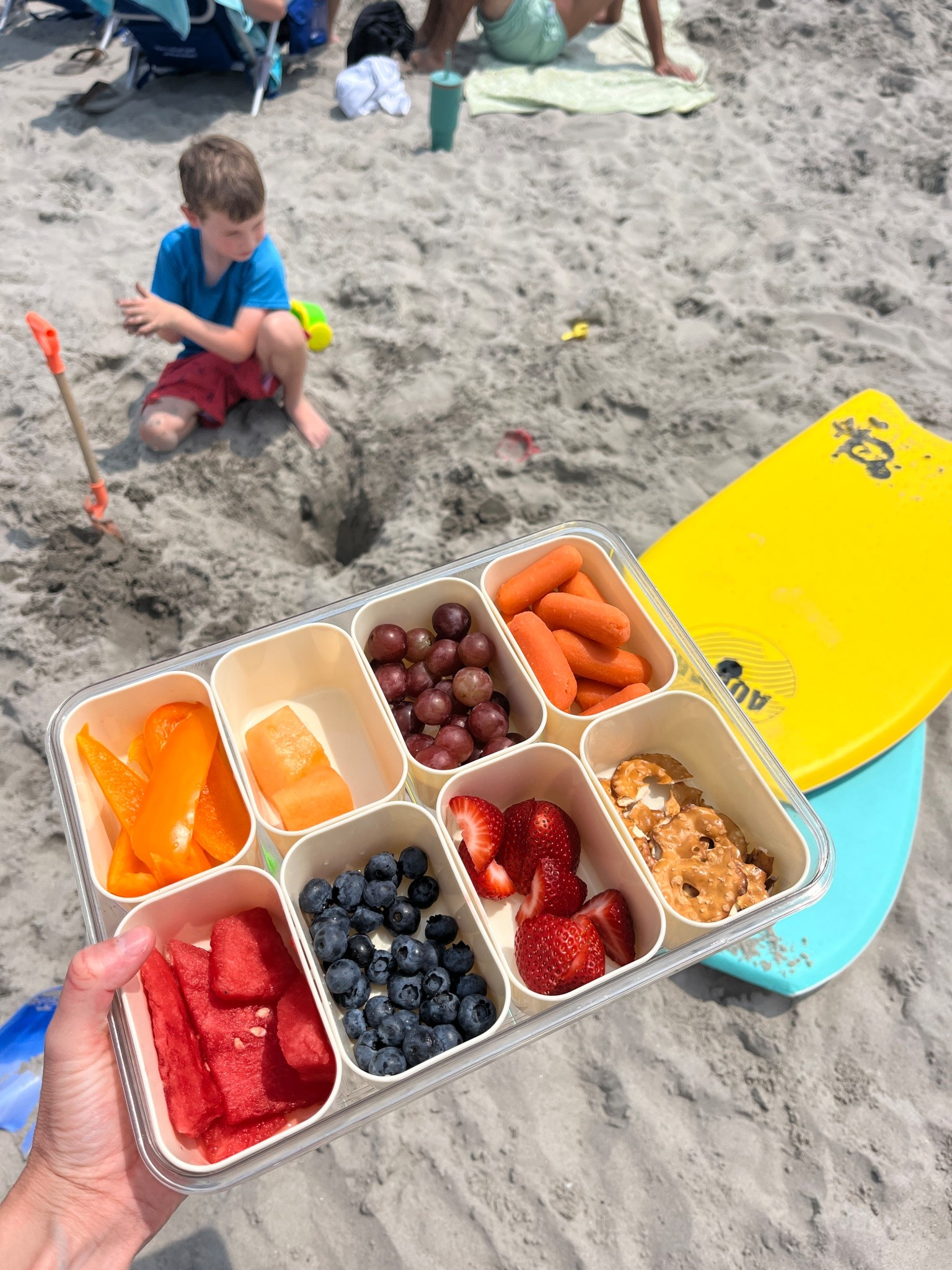 Snackle box on the beach