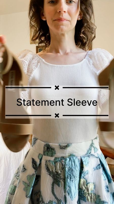 Statement sleeves for summer!
Wearing size XS Chicwish top and skirt, skirt is lined. 
Petite outfit. White dress. Summer outfit. Wedding guest dress. 

#LTKFindsUnder50 #LTKStyleTip #LTKVideo