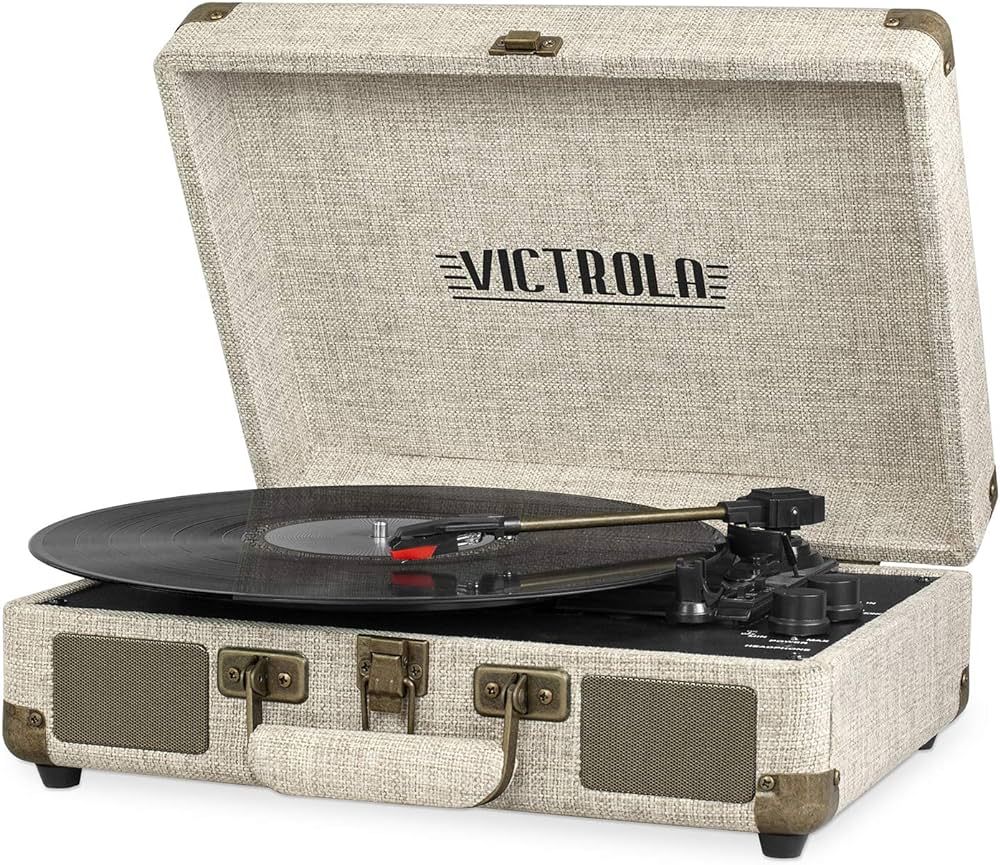 Victrola Vintage 3-Speed Bluetooth Portable Suitcase Record Player with Built-in Speakers | Upgra... | Amazon (US)