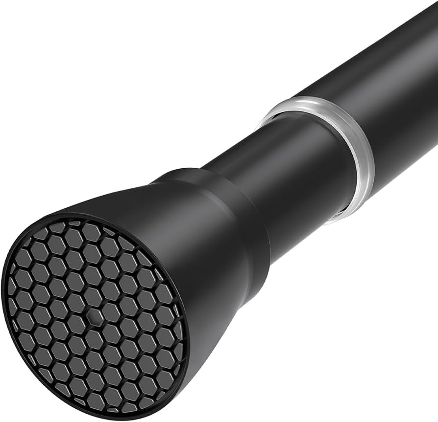 Black Tension Curtain Rod 28 to 48 Inch Spring Rod No Drilling Adjustable Shower Curtain Rod for ... | Amazon (US)