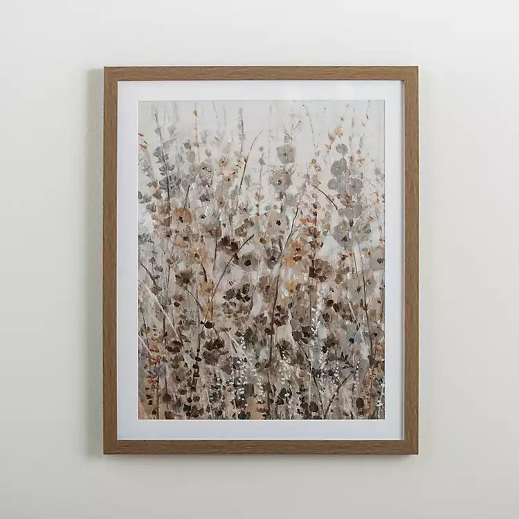 Neutral Wildflowers I Framed Art Print | Kirkland's Home