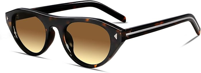 TYA Retro Oval Sunglasses for Women Men Vintage Cat Eye | Amazon (US)