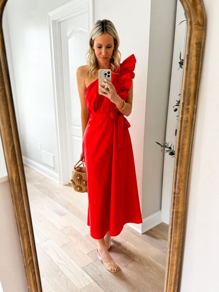 This Amazon dress is a 10/10! The perfect wedding guest dress or any special occasion this spring + summer! Wearing watermelon red in small, 11 colors available! 🚨 Many colors are on sale! And my sunglasses, handbag, and heels are the cutest wardrobe staples! 🫶🏻

Wedding guest dress, vacation dress, summer dress, spring dress, maxi dress, style on a budget, one shoulder dress, Amazon must have, vacation style, spring outfit, spring fashion, what to wear, how to style, designer look for less, semiformal dress, designer inspired, mom style, over 30 style, style over 30, affordable fashion, affordable style

#LTKfindsunder100 #LTKwedding #LTKfindsunder50