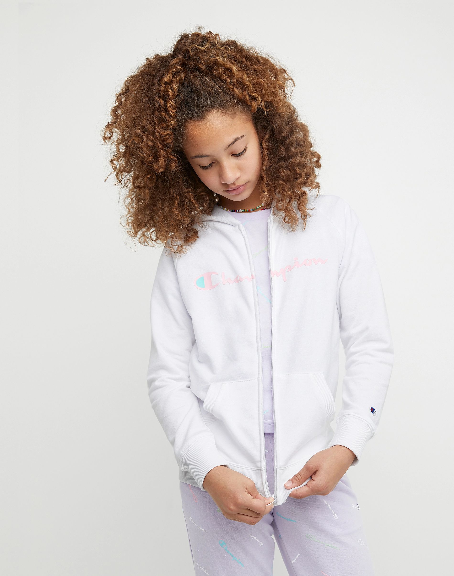 Big Girls' Full-Zip French Terry Hoodie | ChampionUSA.com (Hanesbrands Inc.)