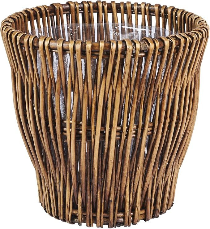 Household Essentials Small Reed Willow Waste Basket, Handwoven Basket with Removable Liner, Attra... | Amazon (US)