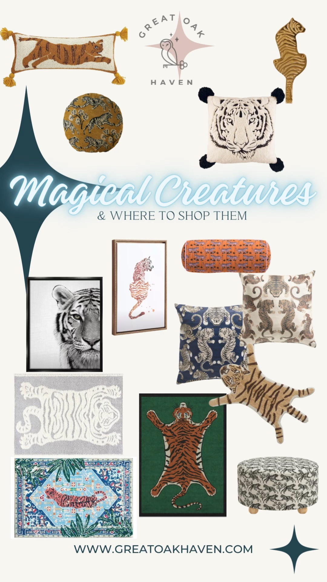 🐅 magical creatures & where to shop them 

✨ stay tuned for more magical Halloween menagerie round ups 

#LTKVideo #LTKSeasonal #LTKHome