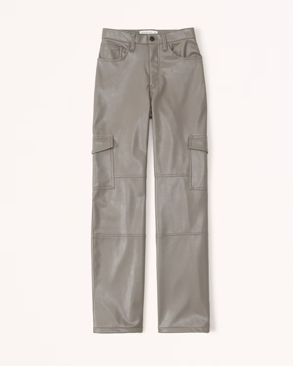 Women's Vegan Leather Cargo 90s Relaxed Pant | Women's Clearance | Abercrombie.com | Abercrombie & Fitch (US)