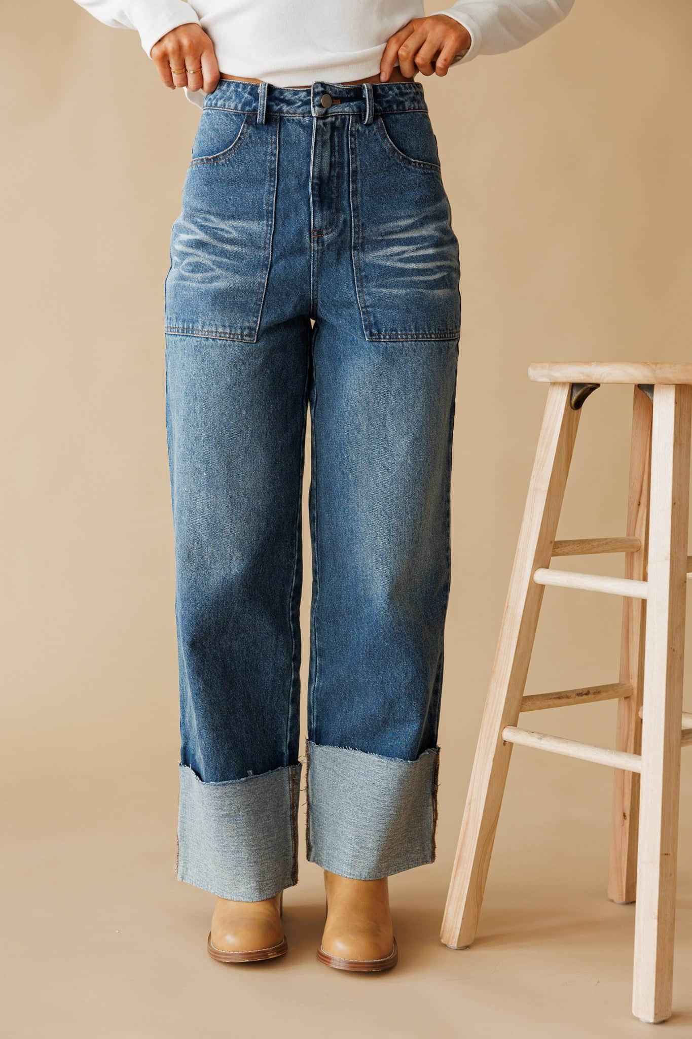 Cuffing Season Wide Leg Denim | Lane 201 Boutique