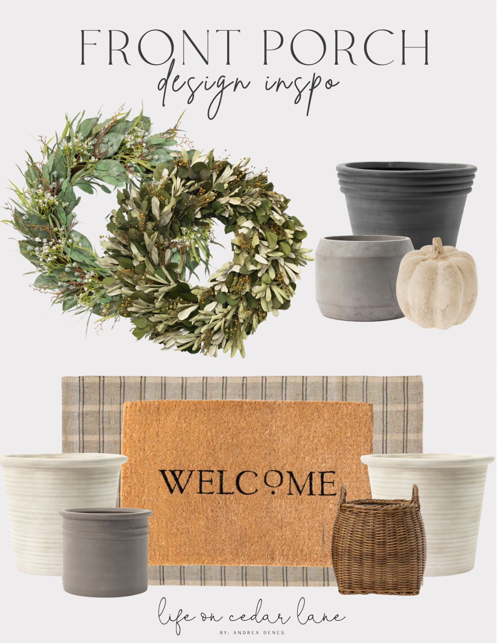 Front Porch Design Inspo- loving these gorgeous faux wreaths and these layered doormats! Such a great way to elevate your front porch!

#doormats #falldecor #homedecor #fallfrontporch

#LTKSeasonal #LTKhome #LTKunder100