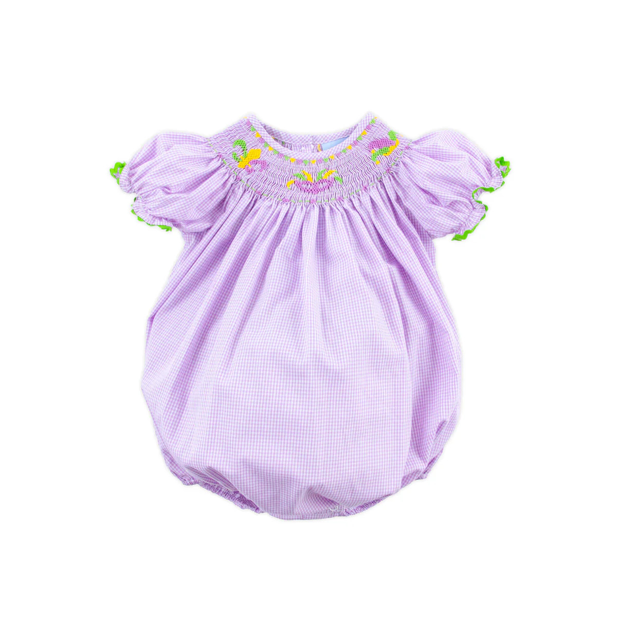 Mardi Gras Purple Smocked Bishop Bubble | Classic Whimsy