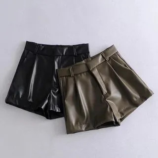 Faux Leather Shorts | YesStyle Global