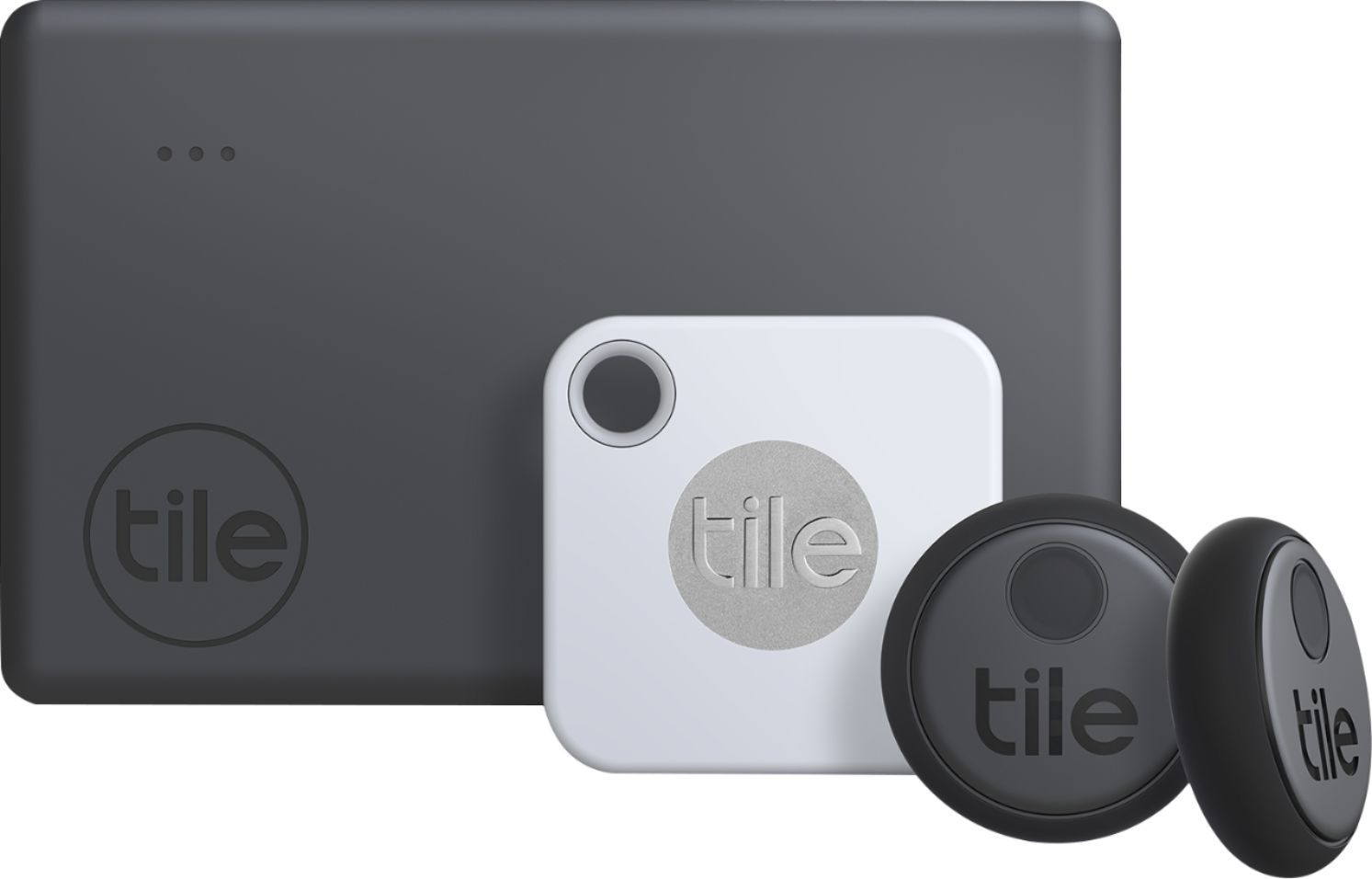 Tile Essentials (2020) 4-pack (1 Mate, 1 Slim, 2 Stickers) White/Gray/Black RE-24004 - Best Buy | Best Buy U.S.