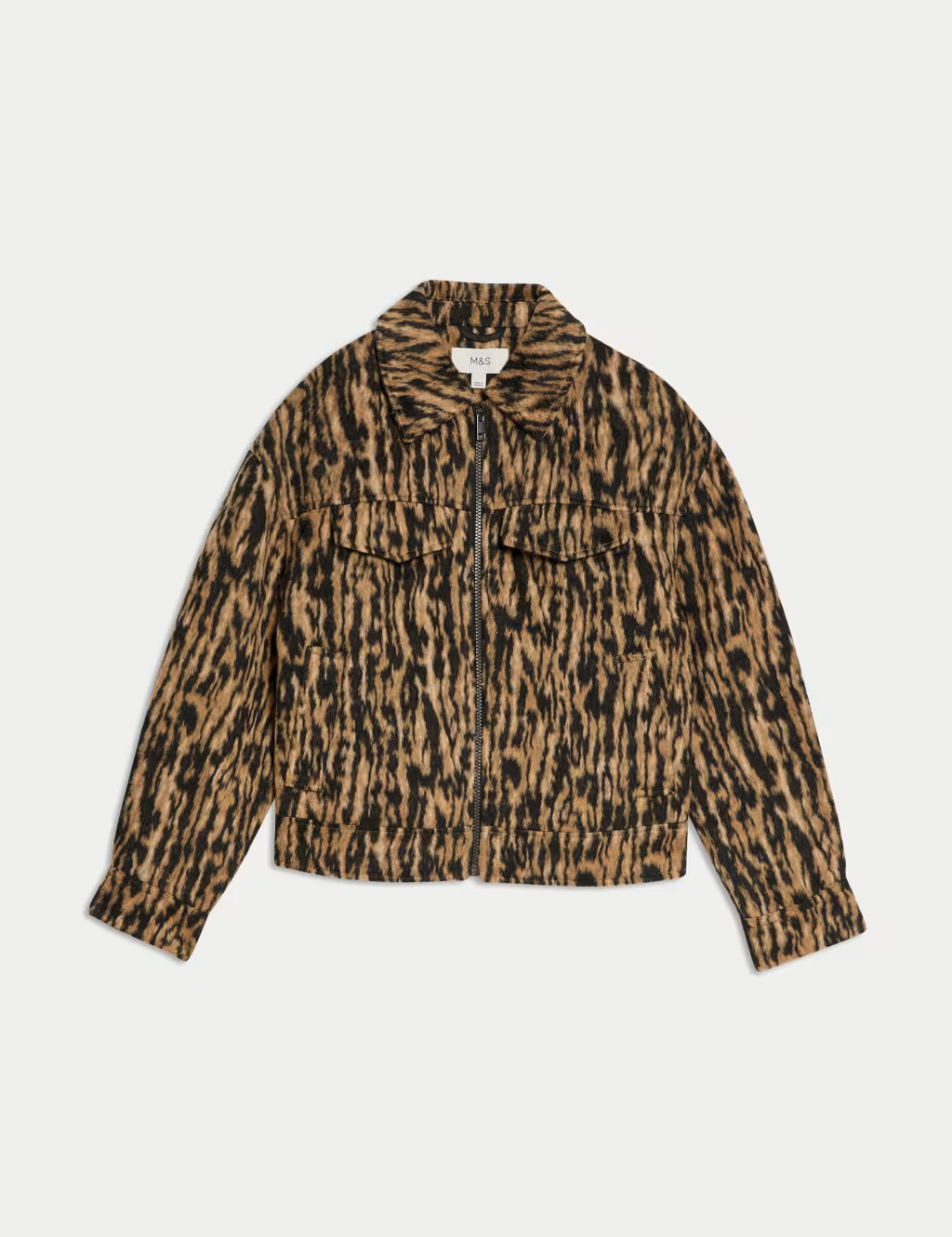 Animal Print Trucker Jacket with Wool | Marks & Spencer (UK)