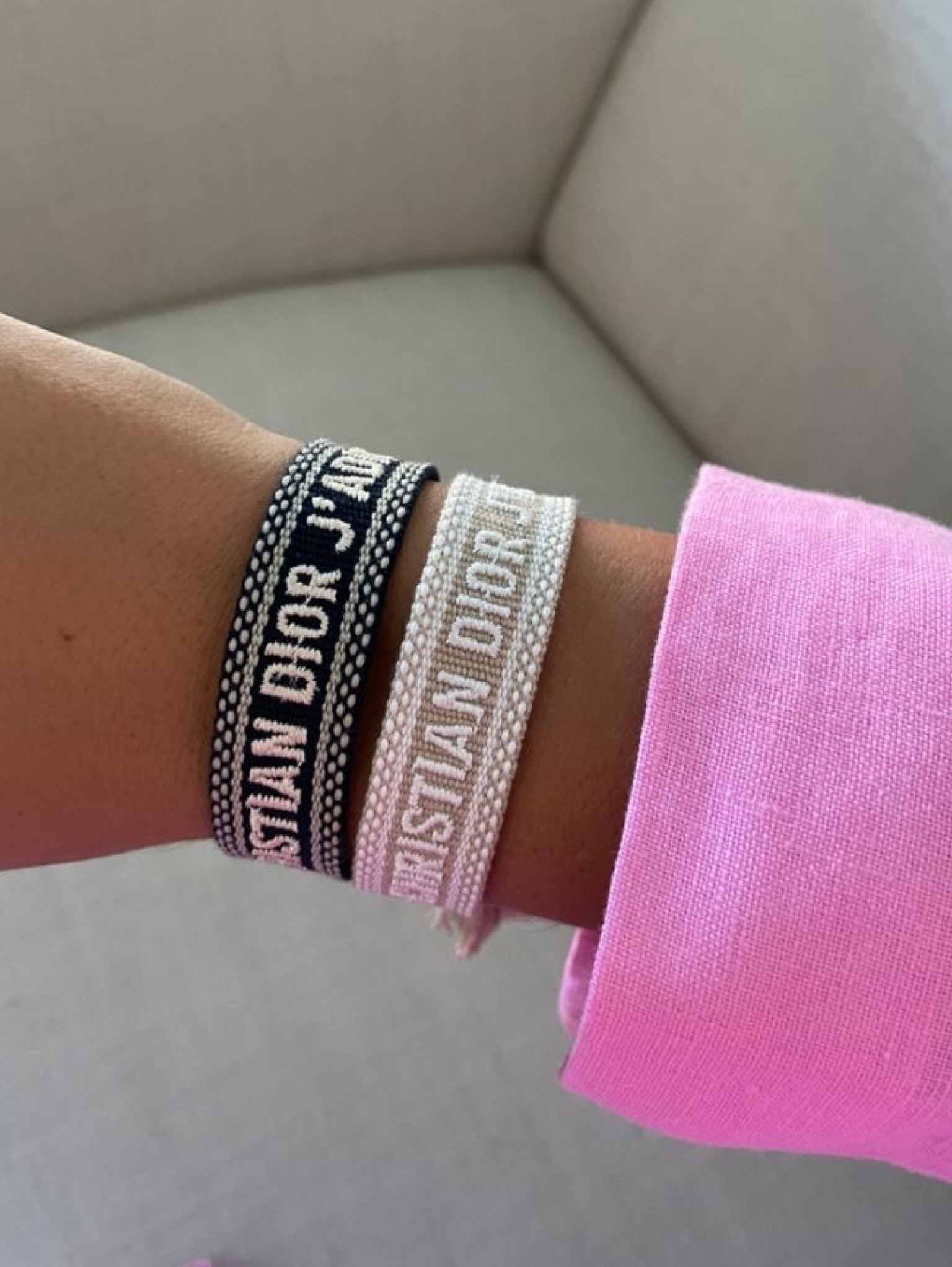 Dior friendship 2024 bracelet pink