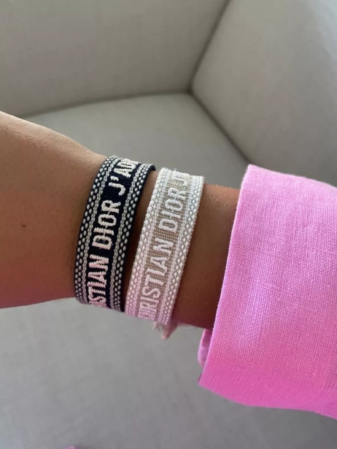 Dior Hand Woven J'adior friendship bracelet set