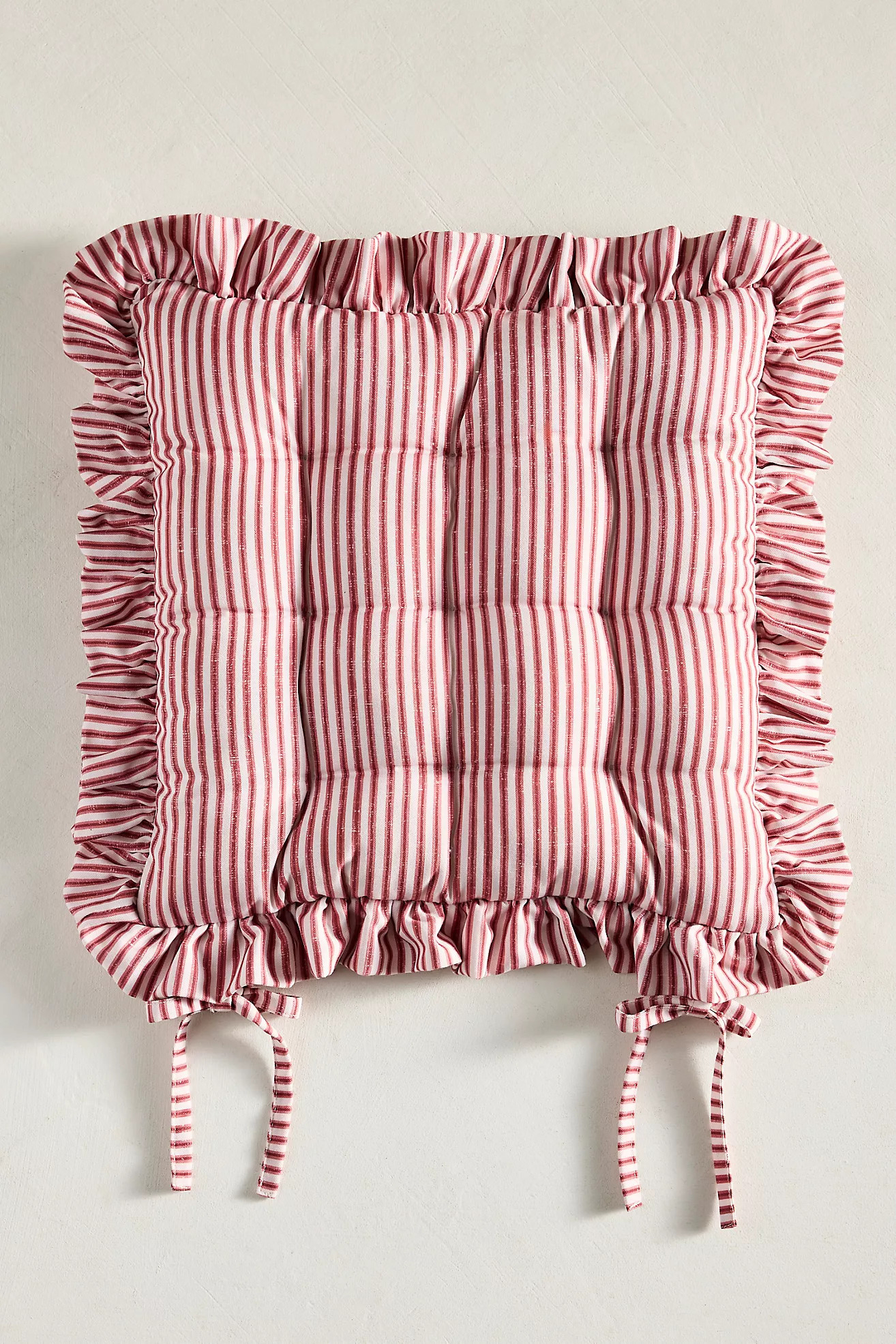 Ruffled Stripe Seat Cushion | Anthropologie (US)