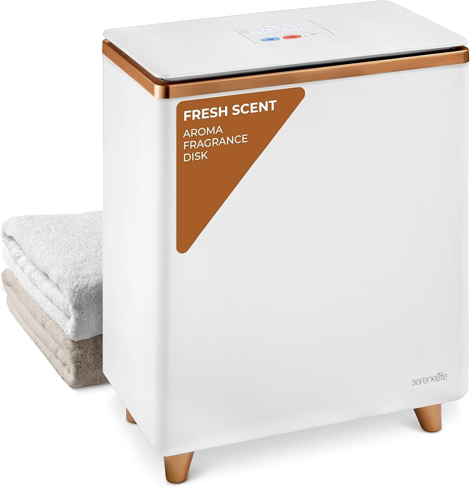 SereneLife Counter Towel Warmer Bucket - with Customized Fragrance for Spa and Bathroom, Luxury T... | Amazon (US)