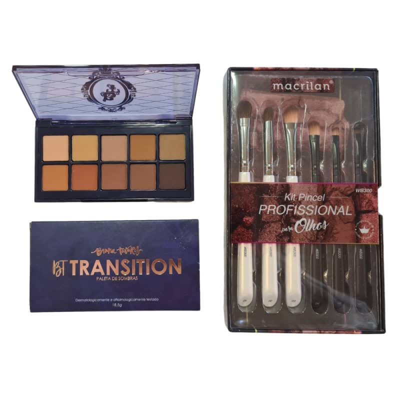 Kit Bruna Tavares Paleta Transitions+ Kit Pincel de Olhos | Beleza Na Web (BR)