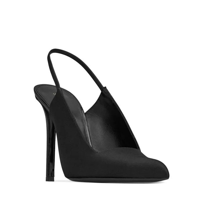 Raven Slingback Pumps in Satin Crepe | Bloomingdale's (US)