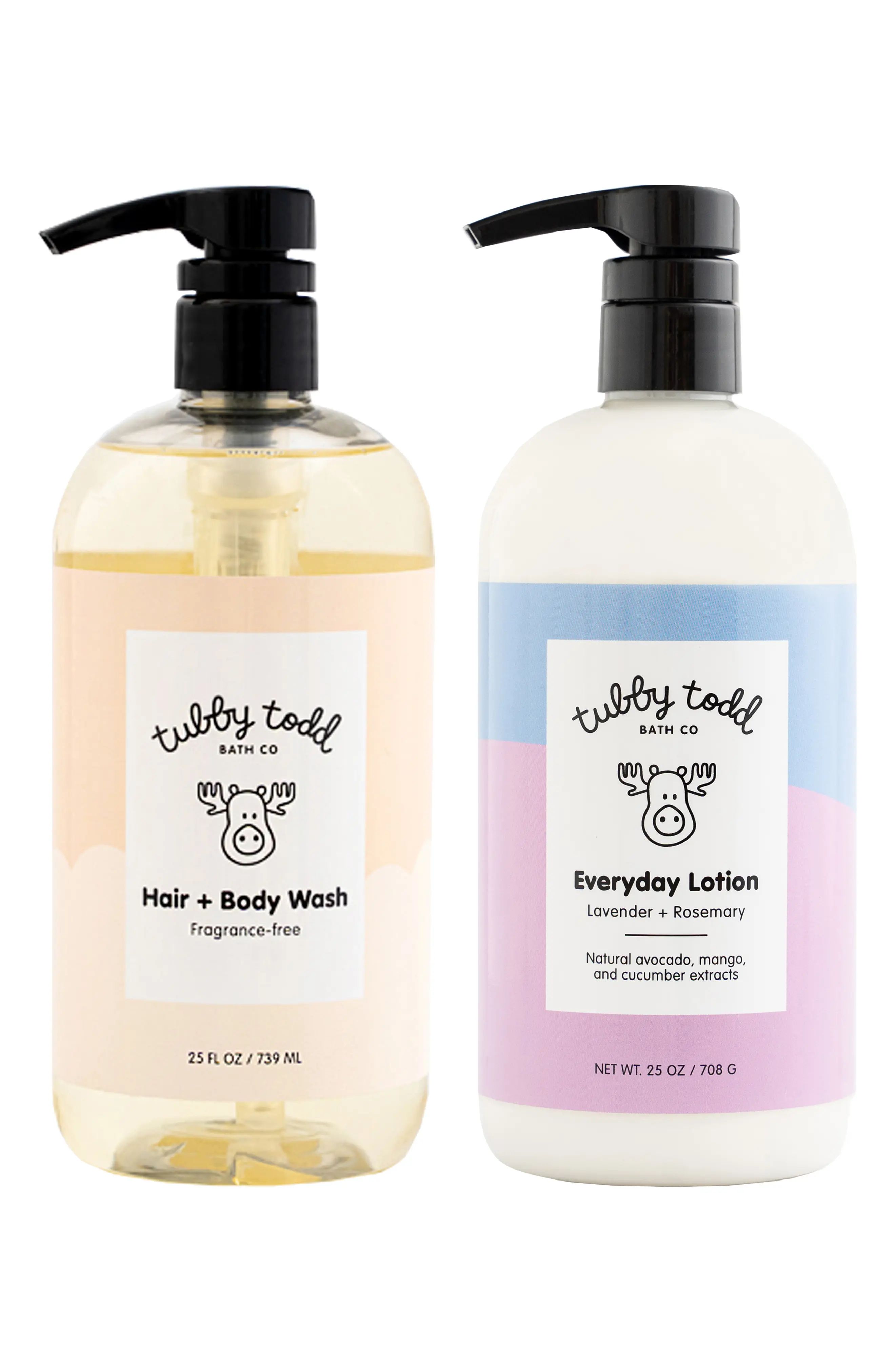 Tubby Todd Bath Co. The Wash & Lotion Bundle in Fragrance Free/Lavender Rosem at Nordstrom | Nordstrom
