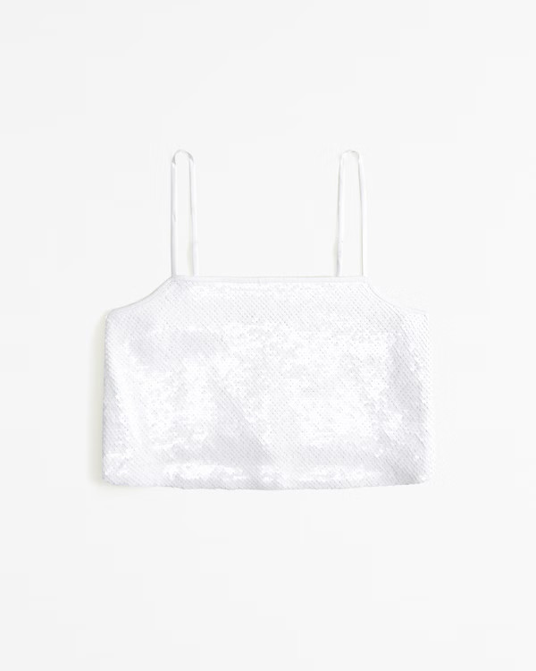 Sequin Squareneck Set Top | Abercrombie & Fitch (US)