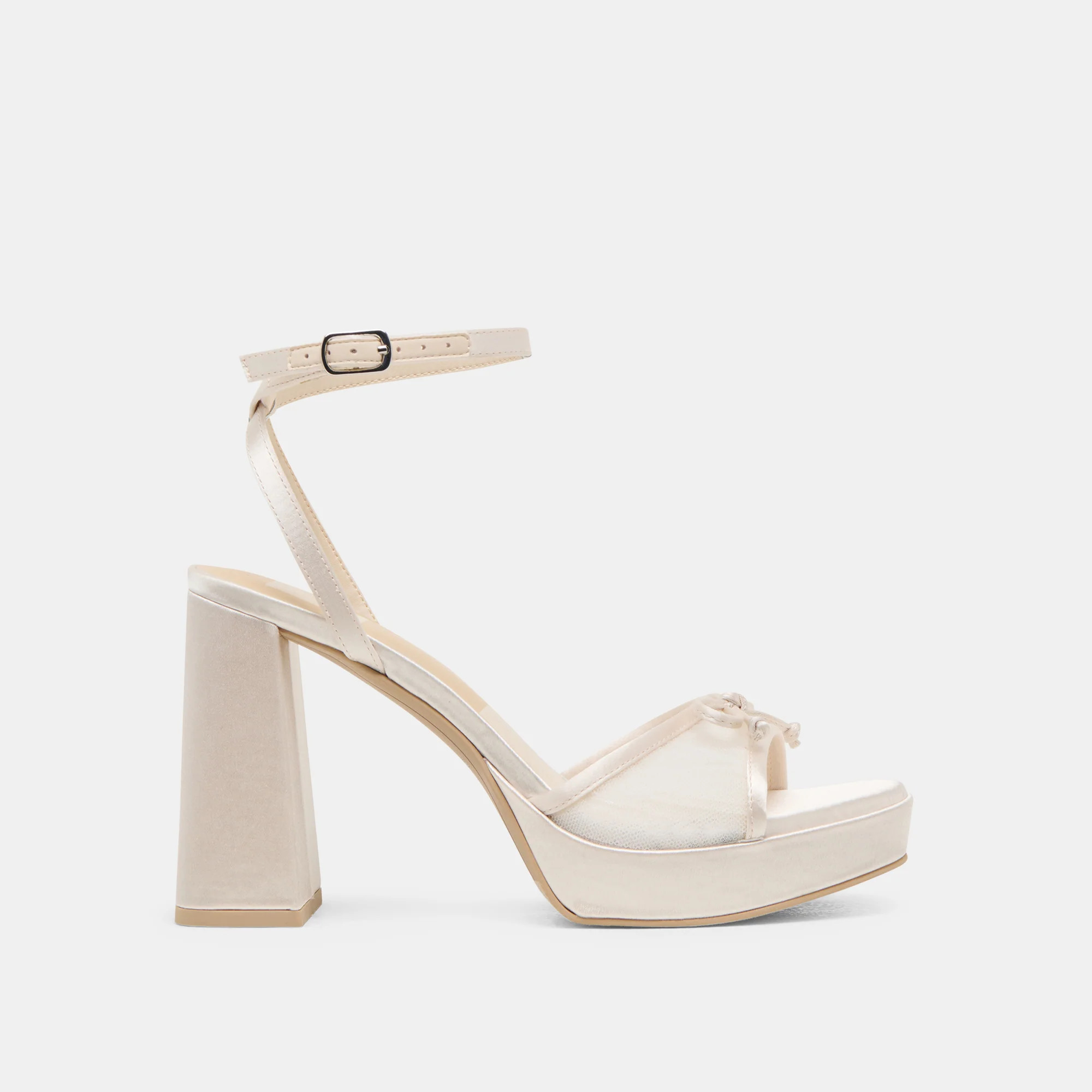 Pandor Heels White Tulle | DolceVita.com