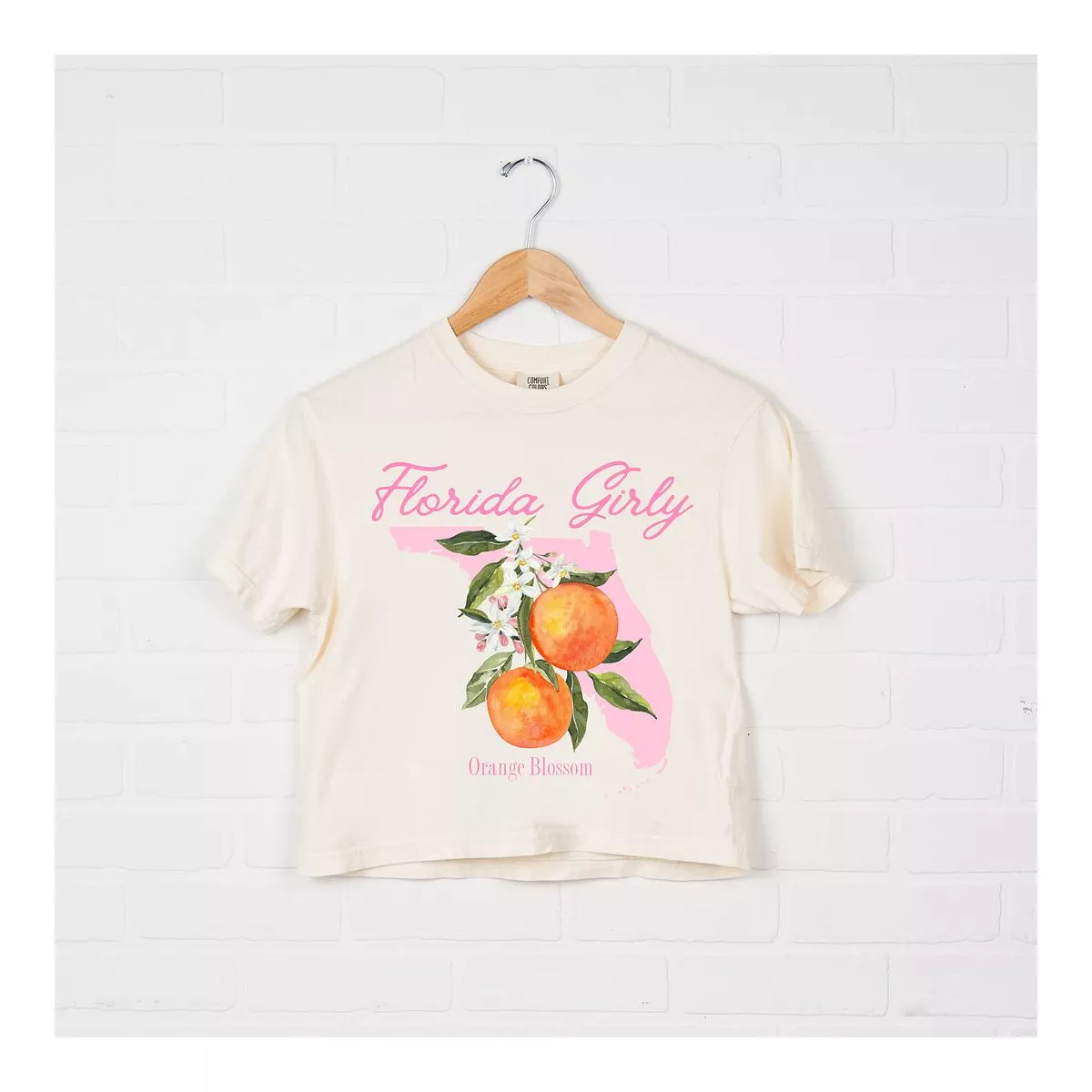 Simply Sage Market Women's Florida Girly Flower Short Sleeve Relaxed Fit Cropped Tee | Target