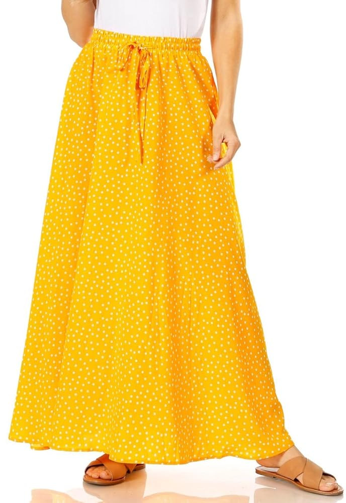 Maxi Skirts for Women Reg & Plus Size Women's Long Skirts, Flowy Summer Skirt Aline Elastic High ... | Amazon (US)