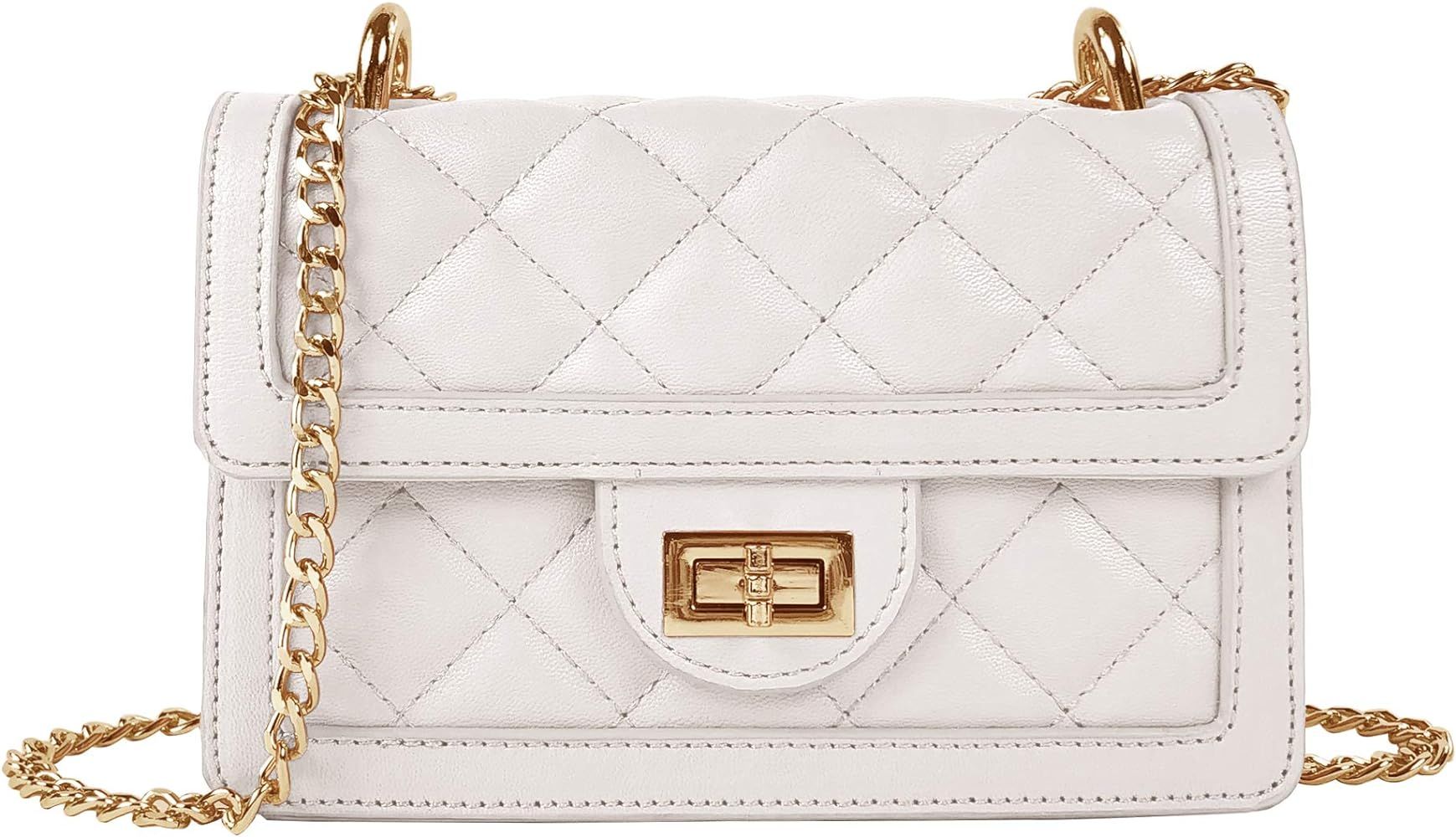 SG SUGU Small Quilted Crossbody Bag, Trendy Designer Mini Shoulder Bag, Phone Wallet Purse for Women | Amazon (US)