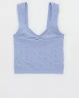 Superchill Seamless Floral Jacquard Bra Top | Aerie