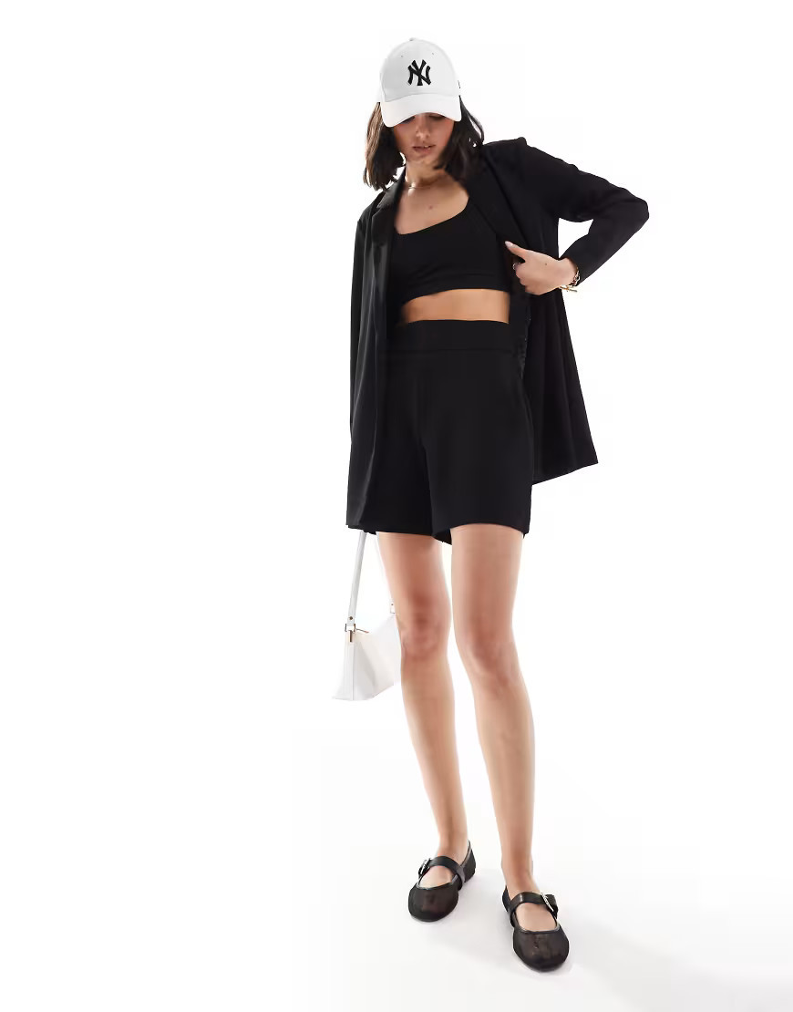 JDY smart Bermuda short in black - part of a set | ASOS (Global)