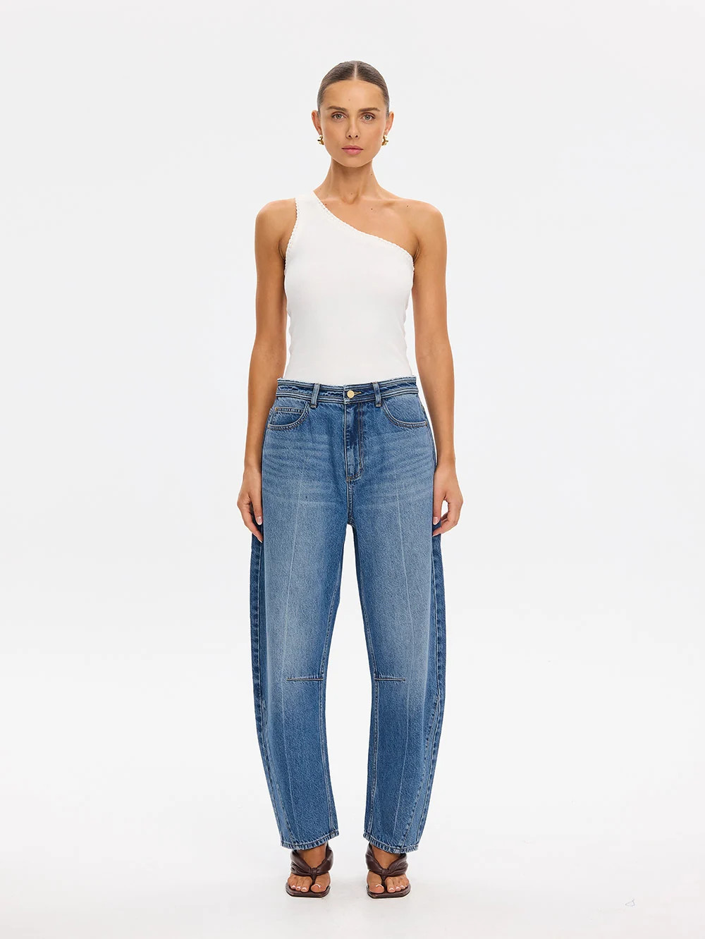 Dylan Jean - Drift Blue | Mid Rise Barrel Leg Jeans | Kivari (Global minus AU/NZ)