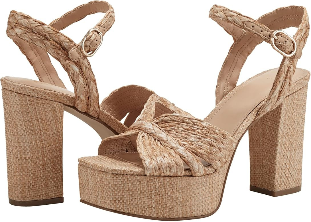 Marc Fisher LTD Women's Chela Heeled Sandal, Medium Natural, 8.5 | Amazon (US)