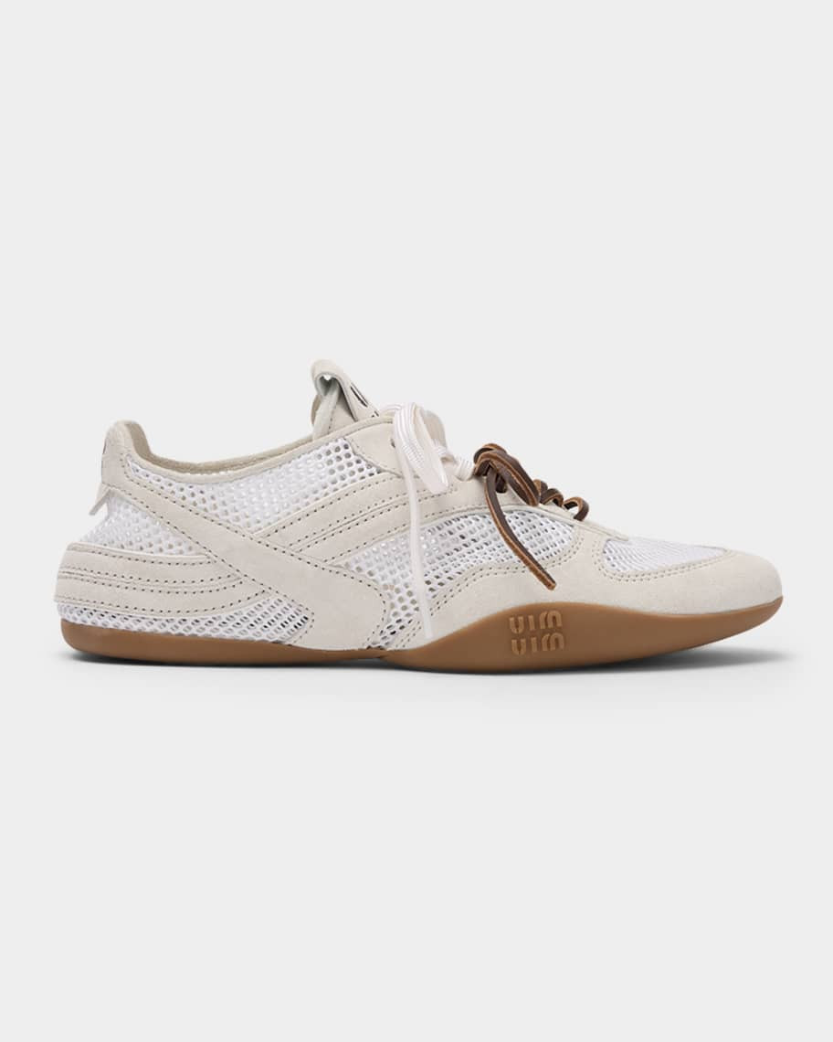 Gymnasium Mesh and Suede Low-Top Sneakers | Neiman Marcus