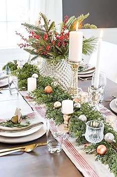 Artiflr 6FT Pine Christmas Garland, Artificail Greengery Garland Indoor Outdoor Garden Gate Home ... | Amazon (US)