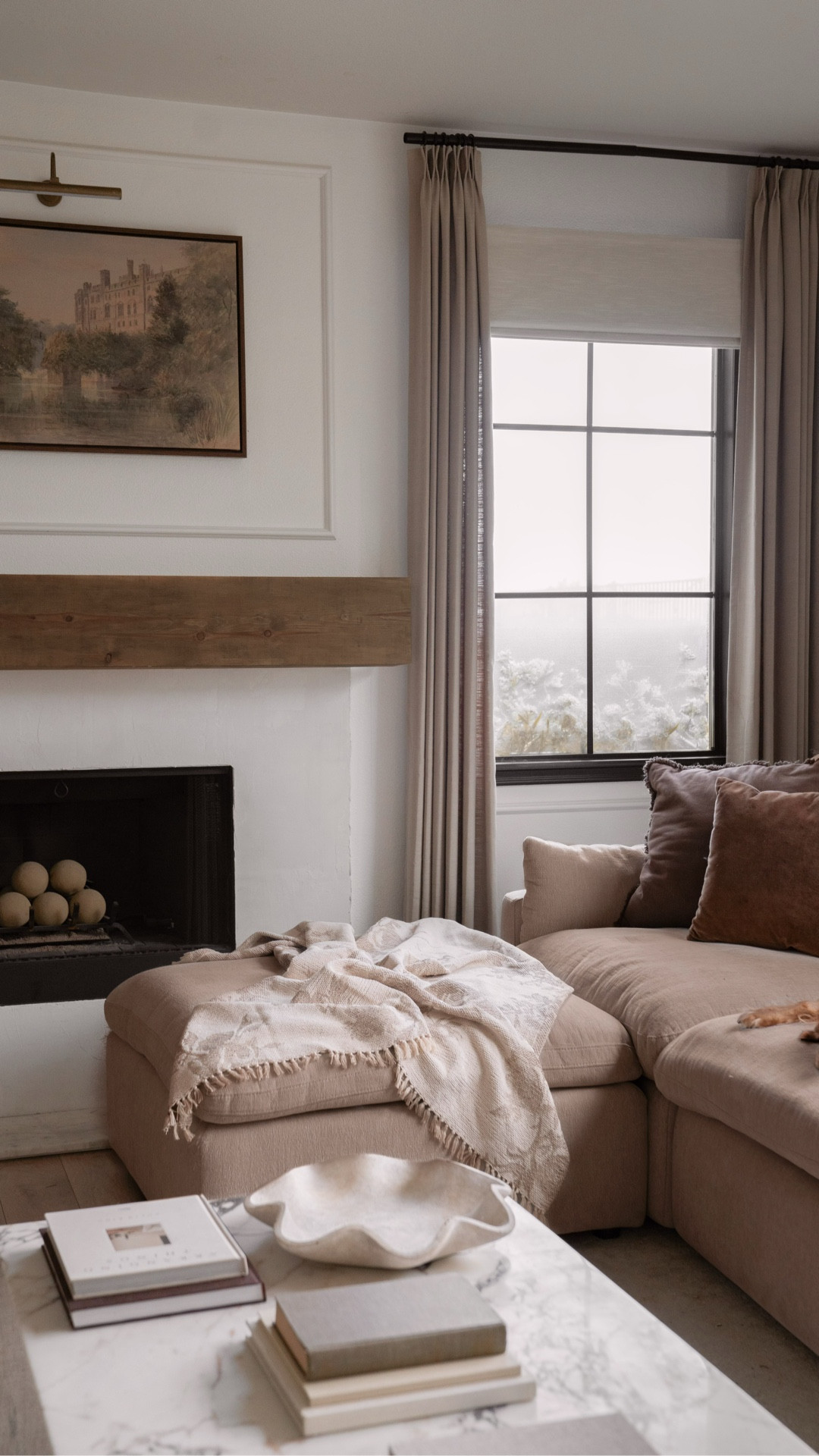 DIY Wood Mantle 🤎 I built this as a temporary fix before we fully remodel our fireplace next year—and you guys loved it, so here’s how I did it. No power tools (besides a drill).

I cut the wood using a miter box and hand saw, used L-brackets to connect the pieces, stained it with my favorite stain, and slid it into place. I recommend screwing it down as well. That’s it.

If you have the tools, you can miter the edges—but I actually love it just like this. Part 2 coming soon for the sides.

#DIYHomeDecor #WoodMantle #FireplaceMakeover #HomeProject
#MantleDesign #DIYldeas
#HomeRenovation #InteriorStyling #Mantlelnspo #Homelmprovement
#FallDecor #DIYTutorial #Woodworking #FireplaceGoals #SimpleDIY
#PictureFrameMolding #HomeStyle
#CozyVibes #DIYDecor #WeekendProject

#LTKHome
