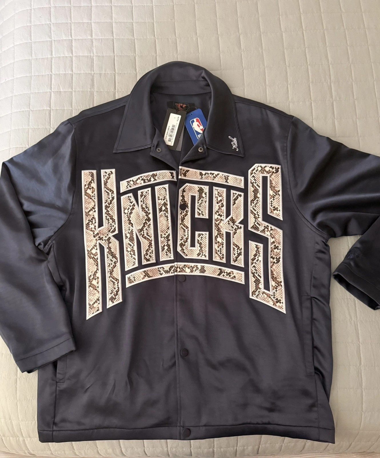 Kith New York Knicks satin Jacket Snakeskin Sz Large Rare | eBay | eBay US