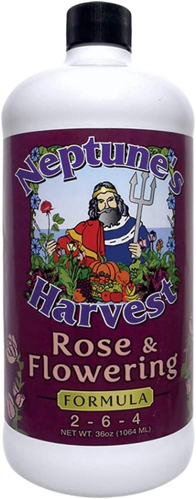 Amazon.com : Neptune's Harvest Rose & Flowering Formula 2-6-4 (Quart) : Patio, Lawn & Garden | Amazon (US)