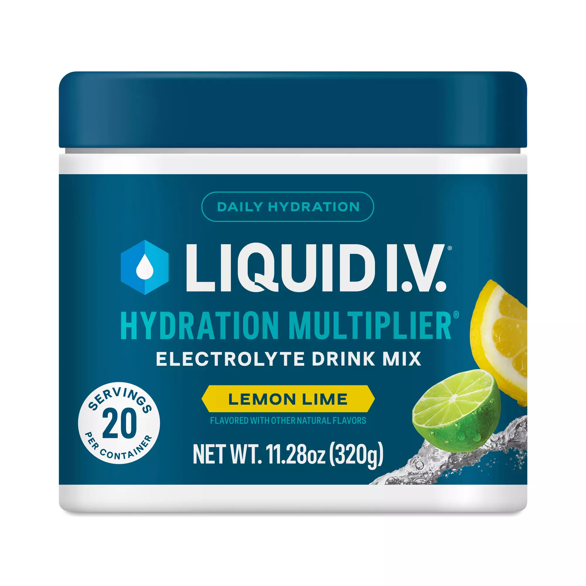 Liquid IV Hydration Multiplier Electrolyte Drink Mix, Lemon Lime 11.28 oz container | Thrive Market