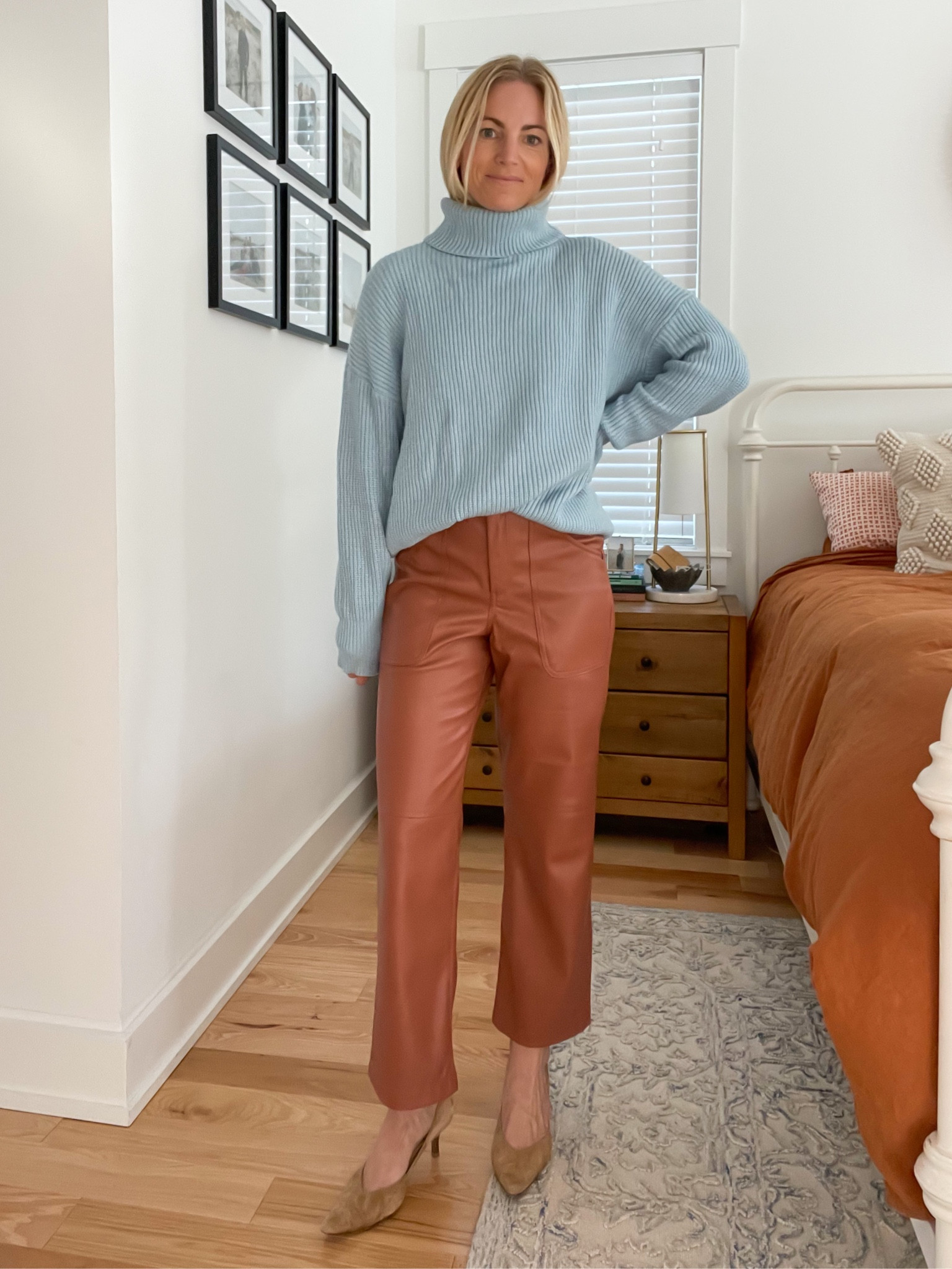 My kind of Winter blues mixed with a little faux leather 🤎💙

#LTKunder100 #LTKunder50 #LTKworkwear