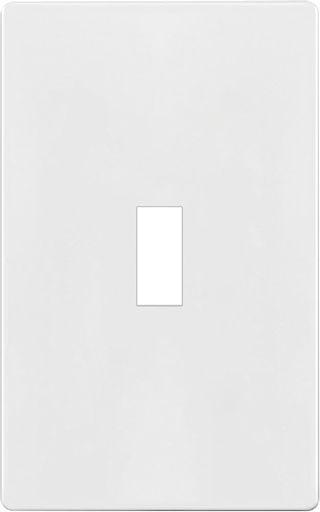 ENERLITES Screwless Toggle Light Switch Cover Plate, 1-Gang, 1 Pack, White     Child safety, mode... | Amazon (US)