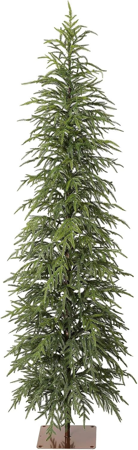 VeriNaTural Unlit Christmas Tree 6ft, Skinny Slim Pencil Xmas Tree | Amazon (US)