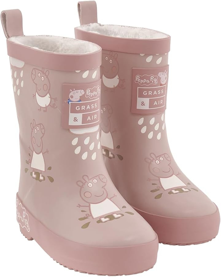 Grass & Air Kids Wellies, Peppa Pig Colour-Changing Childrens Rain Boots, Peppa Pink | Amazon (UK)