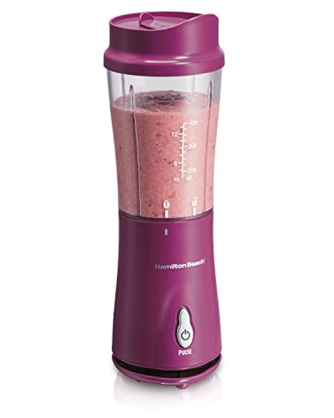 Hamilton Beach (51103) Blender with Travel Lid, Single Serve, For Shakes & Smoothies, Purple | Amazon (US)