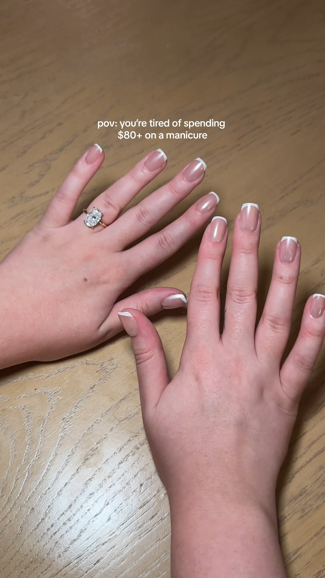 Easy French tip press on nails! 
