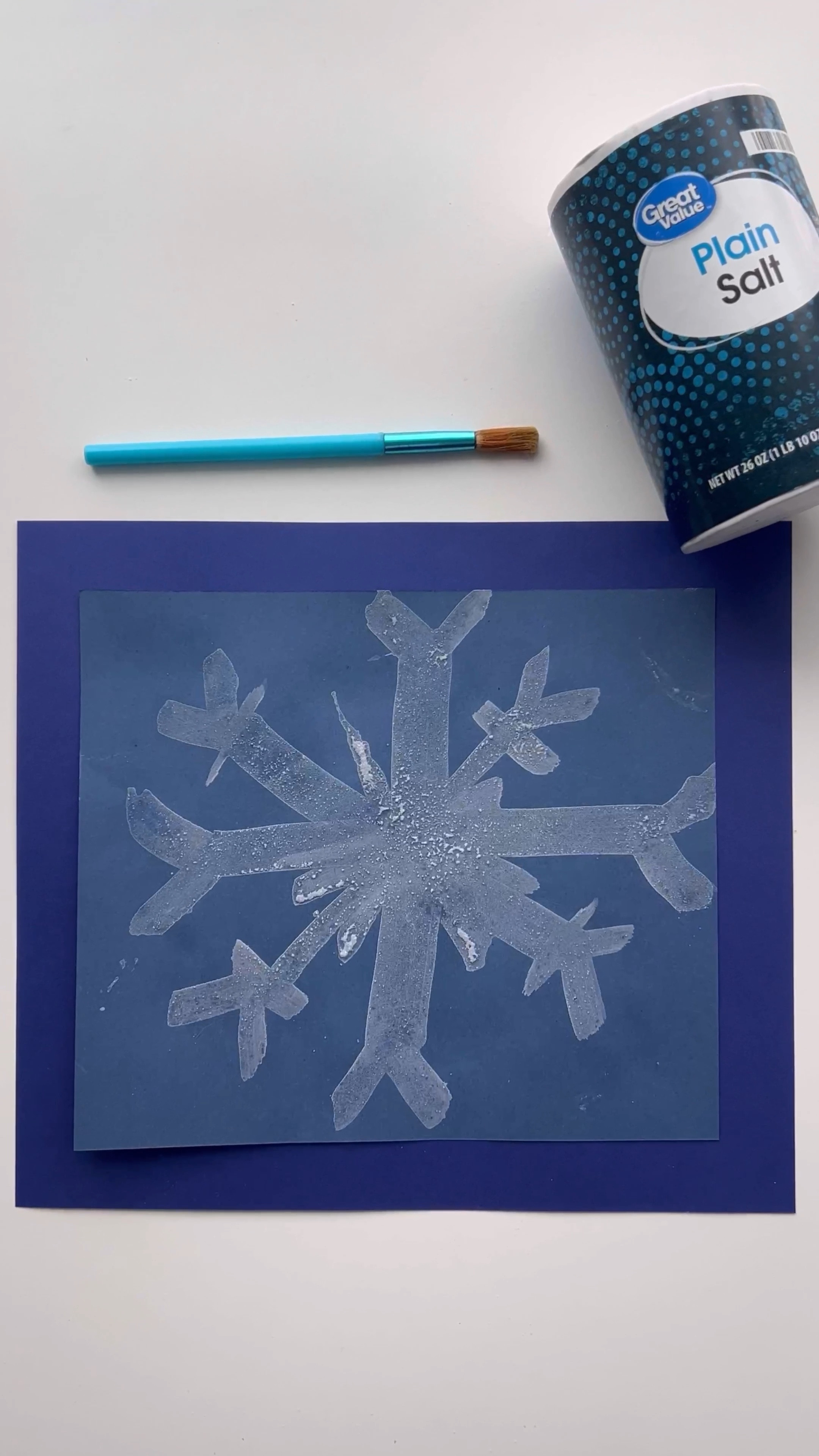 DIY salt paint! 3 tablespoons hot water and 1 tablespoon table salt! Paint on dark colored card stock.

#LTKFamily #LTKKids