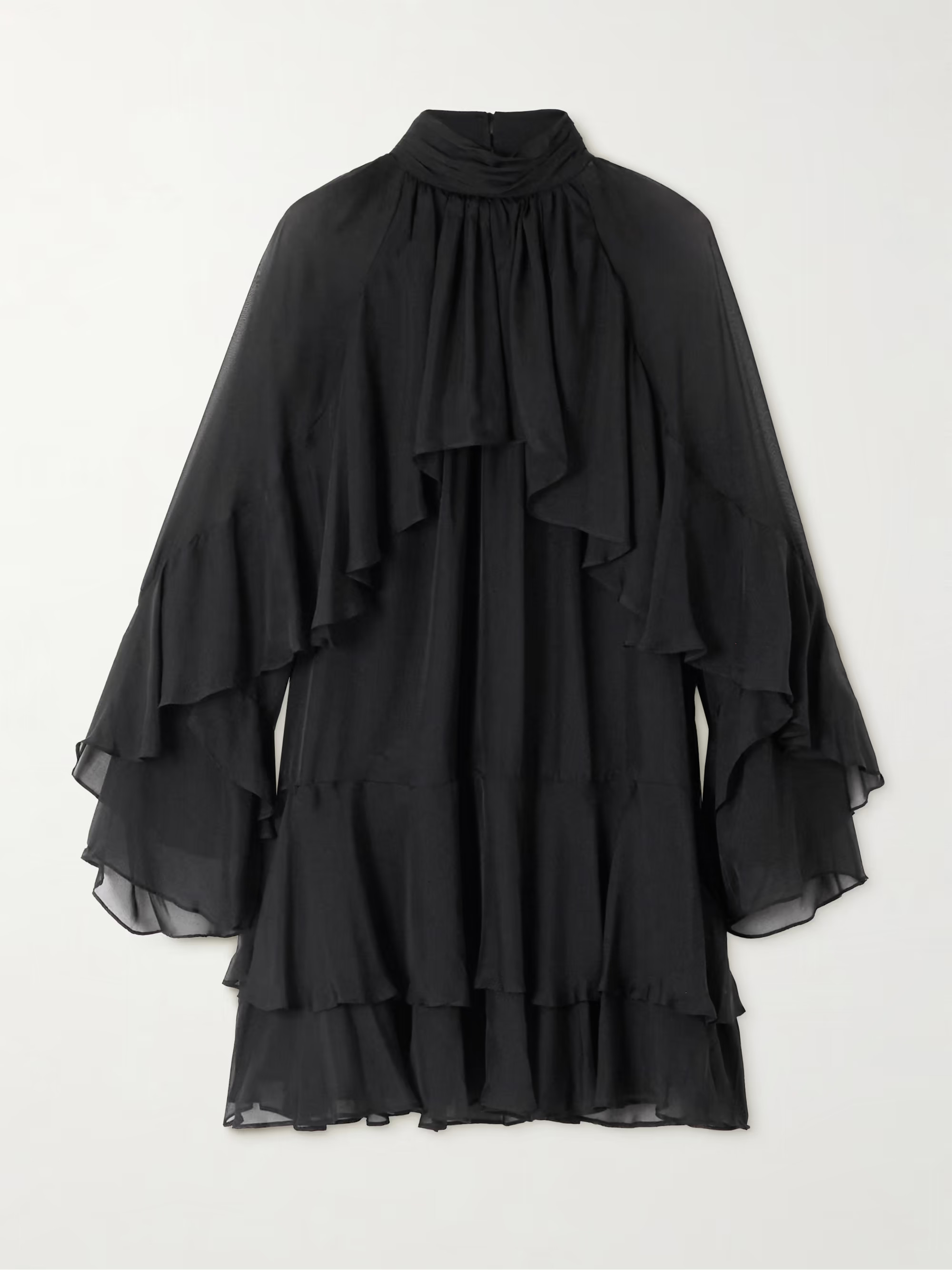 Adlington tiered ruffled silk-chiffon mini dress | NET-A-PORTER (UK & EU)