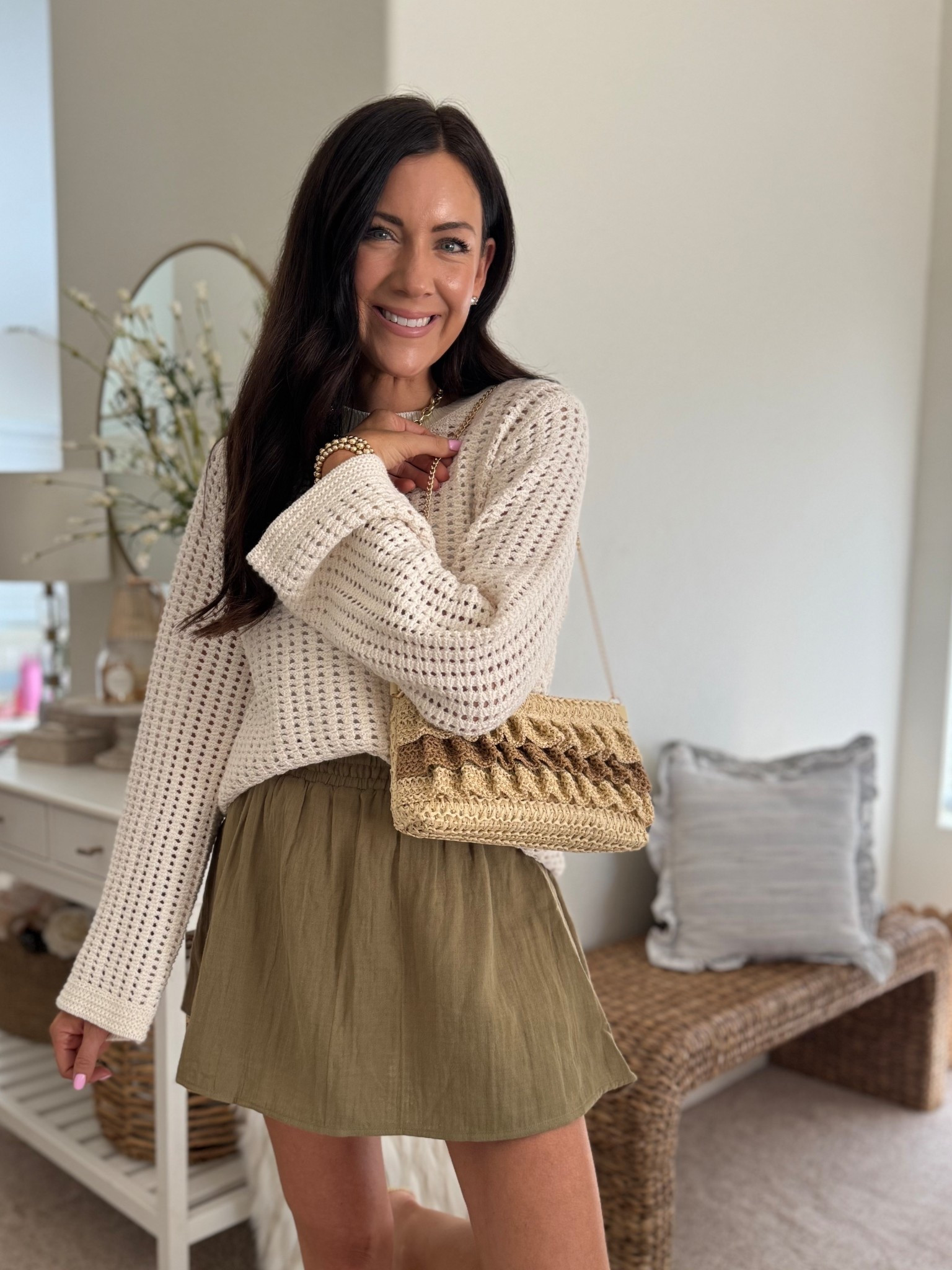 Small sweater
Xs skort
Bag-50% off & only $14!!!

#LTKSeasonal #LTKSaleAlert #LTKootd