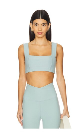 Spacedye Squared Bra in Minty Slate Heather | Revolve Clothing (Global)