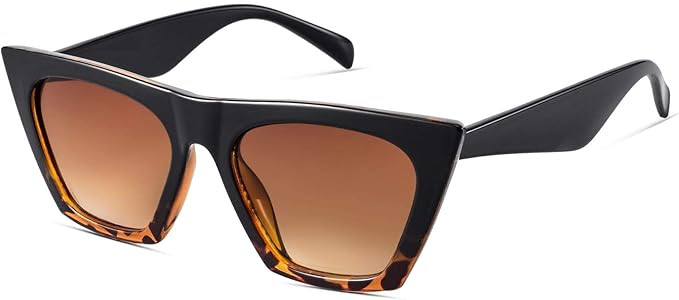 mosanana Square Cat Eye Sunglasses for Women Trendy Style Model-SHINE | Amazon (US)